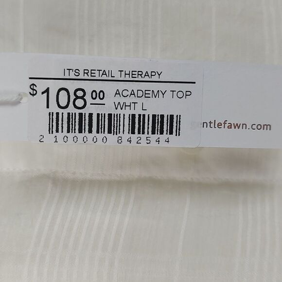 Gentle Fawn Semi Sheer Long Sleeve Button Down Blouse Size L NWT - Picture 3 of 14